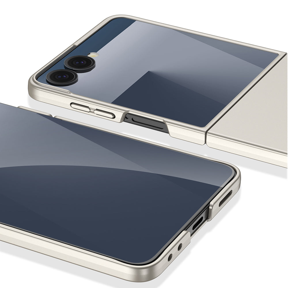 Galaxy Z Flip 7 Kılıf Zore Sert Kıpta Kapak Rose Gold