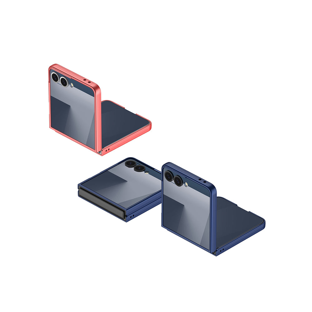 Galaxy Z Flip 7 Kılıf Zore Sert Kıpta Kapak Rose Gold