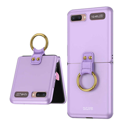 Galaxy Z Flip Kılıf Zore Flip Ring Kıpta Kapak Siyah