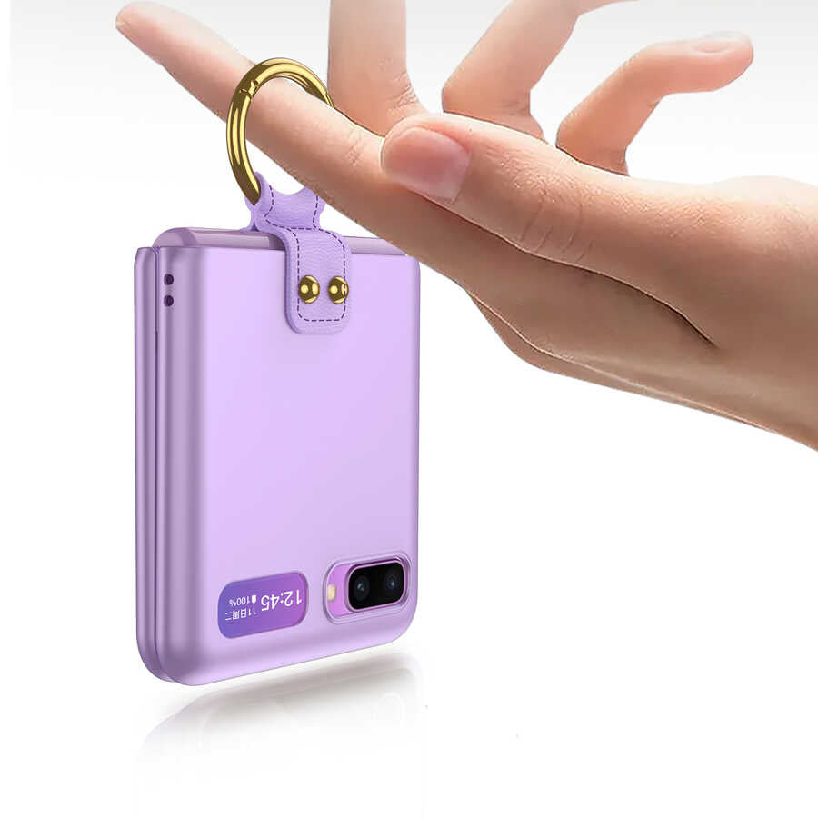 Galaxy Z Flip Kılıf Zore Flip Ring Kıpta Kapak Koyu Yeşil