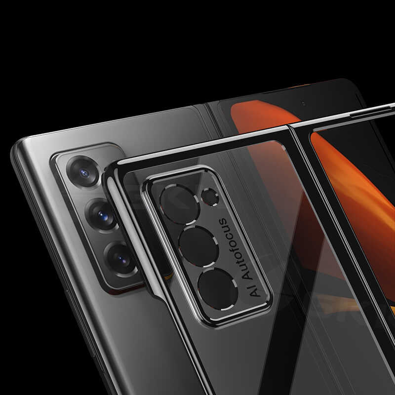 Galaxy Z Fold 2 Kılıf Zore Kıpta Kapak Rose Gold