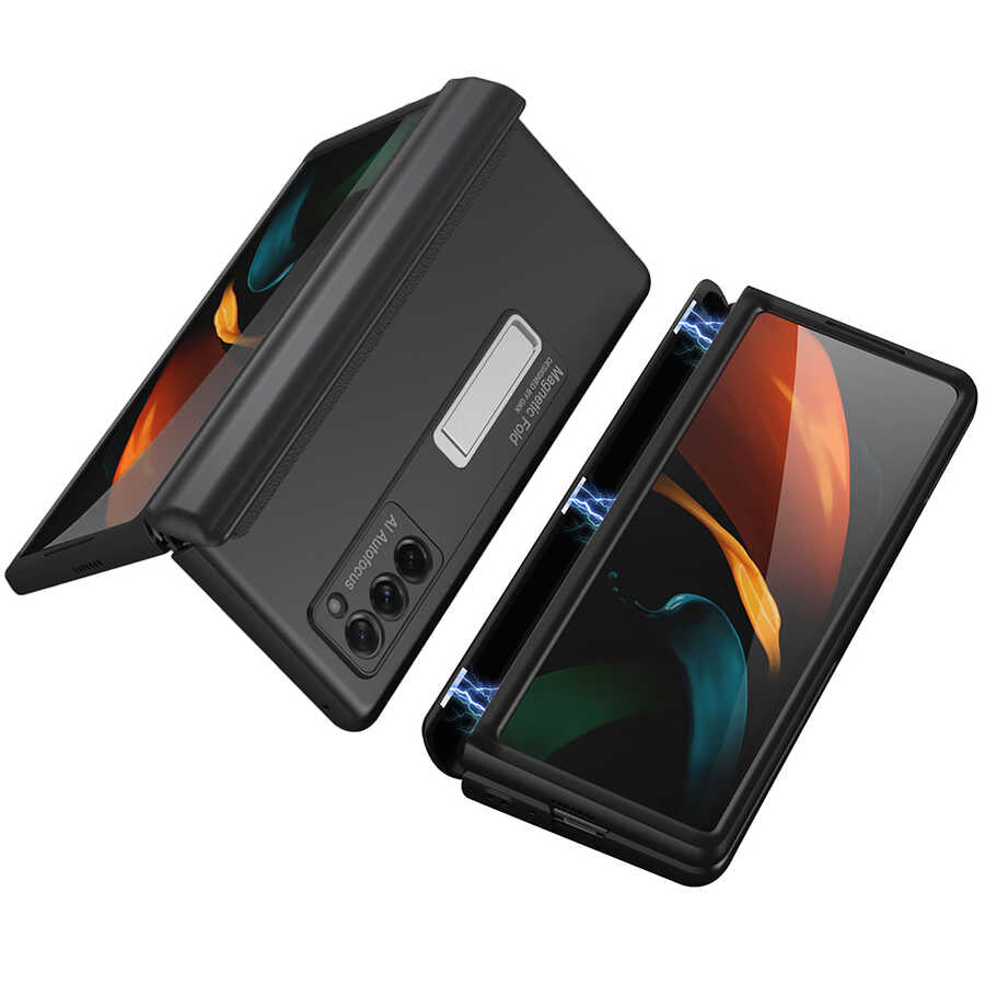 Galaxy Z Fold 2 Kılıf Zore M-Magnet Kılıf Siyah