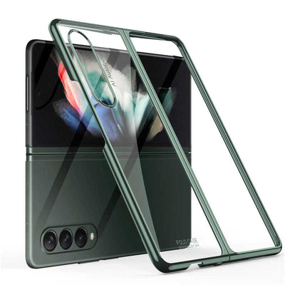 Galaxy Z Fold 3 Kılıf Zore Kıpta Kapak Koyu Yeşil