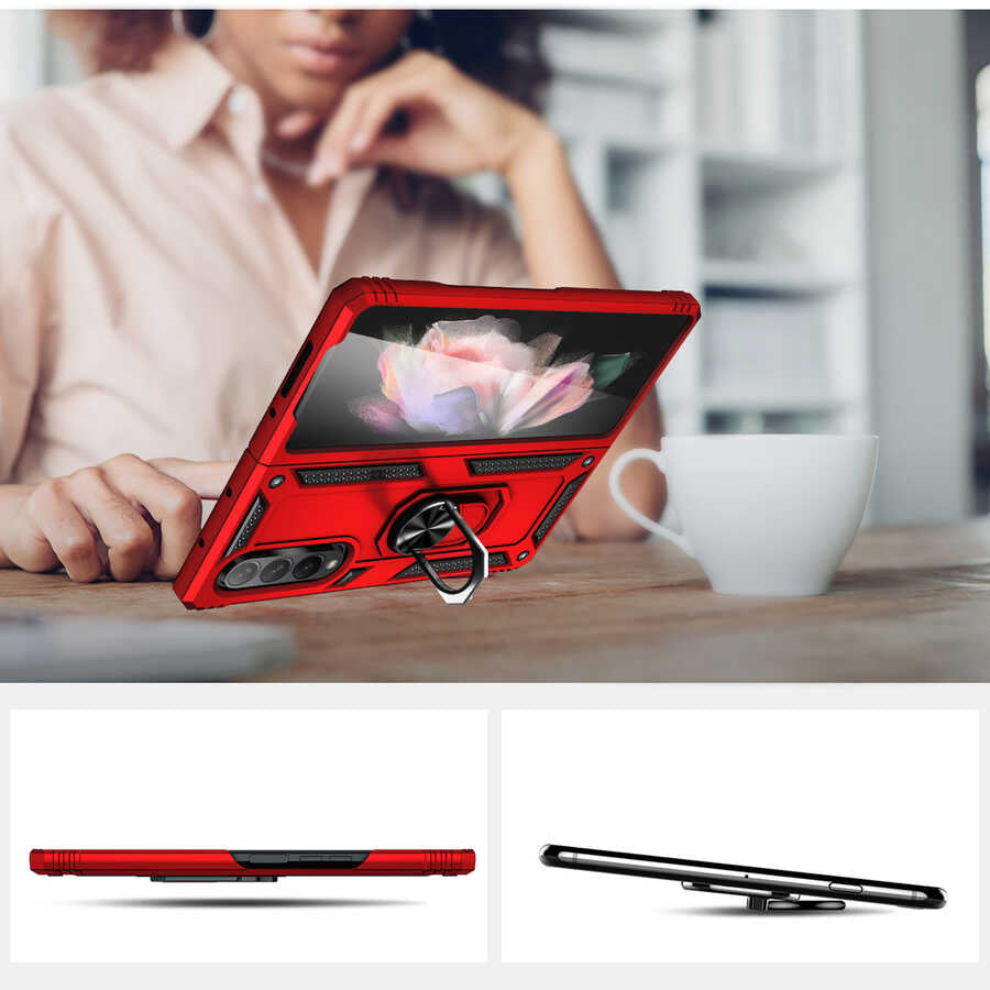 Galaxy Z Fold 3 Kılıf Zore Vega Kapak Rose Gold