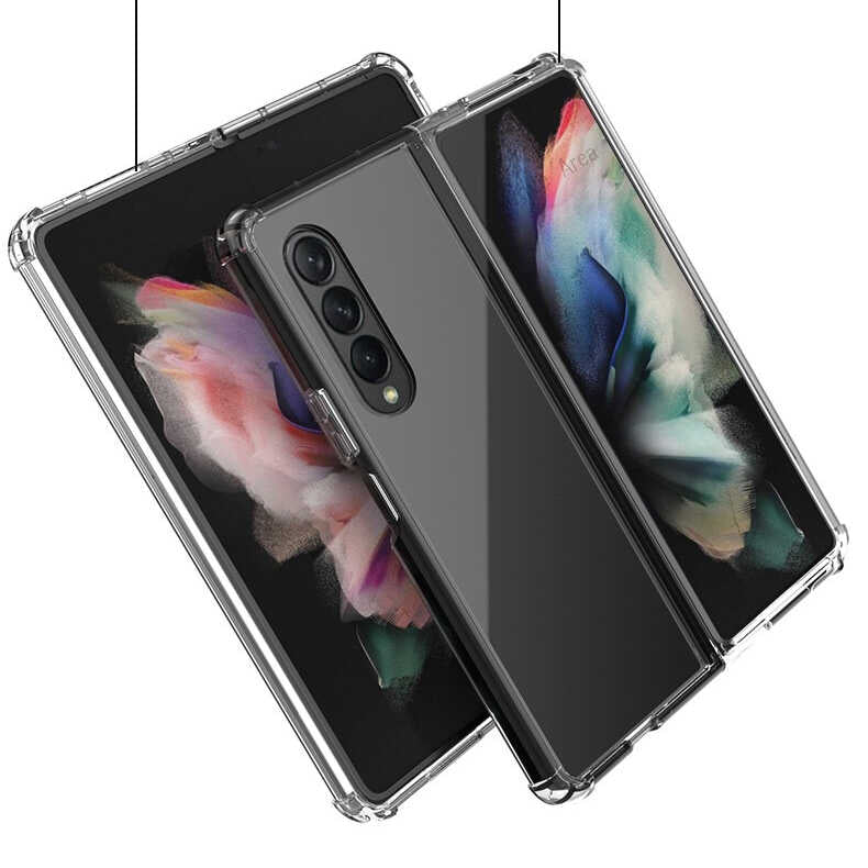 Galaxy Z Fold 4 Kılıf Zore Nitro Anti Shock Silikon Renksiz