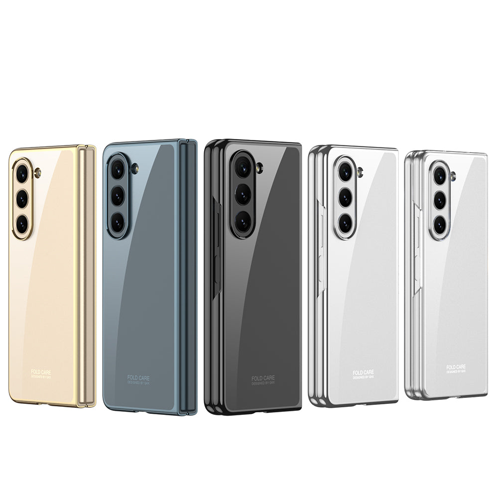 Galaxy Z Fold 5 Kılıf Zore Full Camlı Kıpta Kapak Renksiz