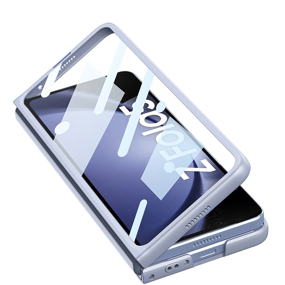 Galaxy Z Fold 5 Kılıf Kamera Korumalı Zore Kıpta Sürgülü Kapak Siyah