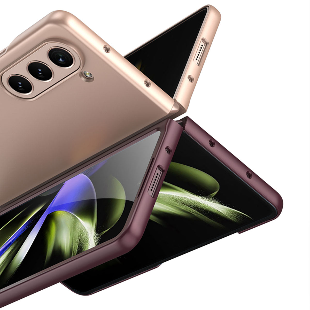 Galaxy Z Fold 5 Kılıf Zore Sert Kıpta Kapak Kırmızı