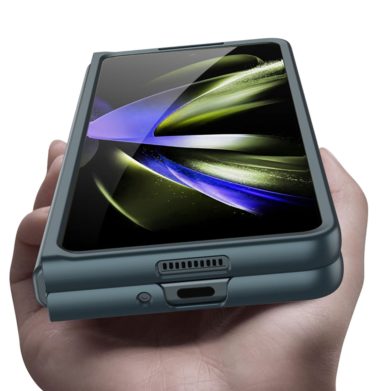 Galaxy Z Fold 5 Kılıf Zore Sert Kıpta Kapak Kırmızı