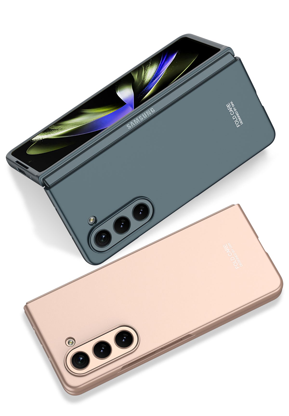 Galaxy Z Fold 5 Kılıf Zore Sert Kıpta Kapak Siyah
