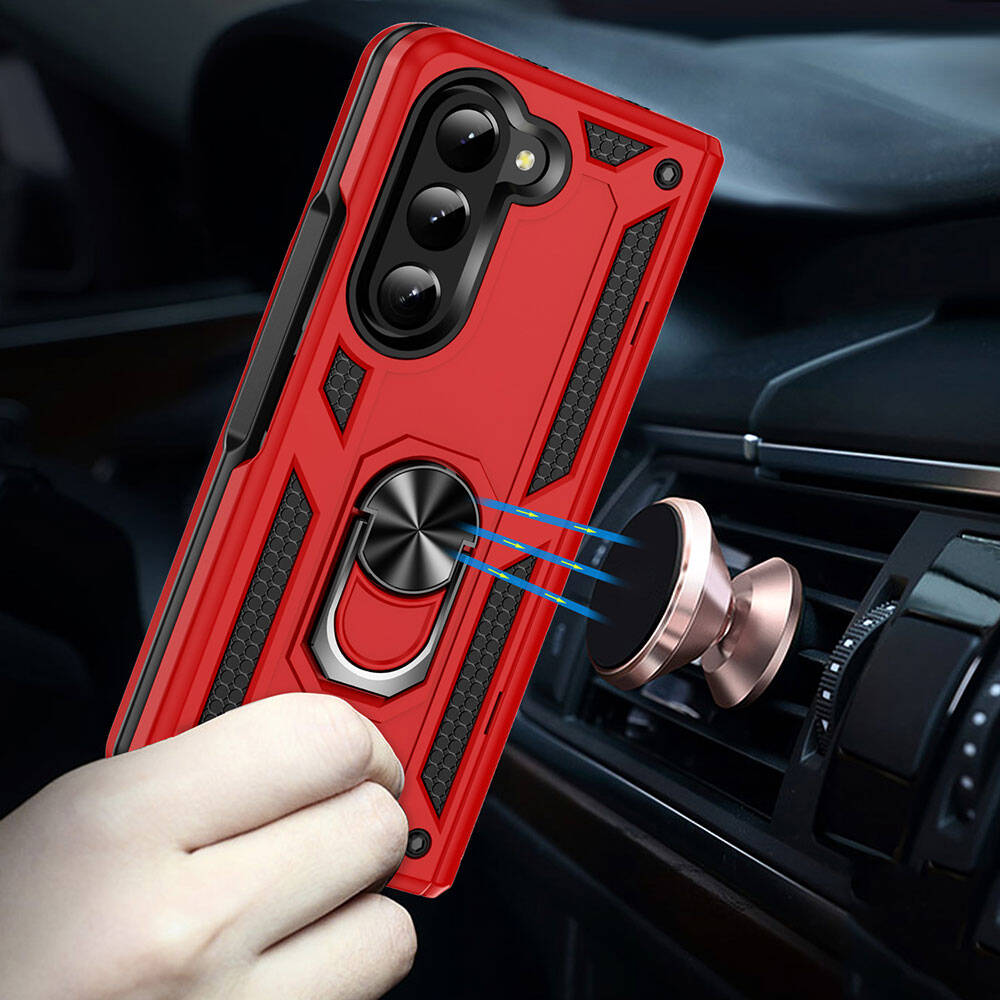 Galaxy Z Fold 5 Kılıf Zore Vega Kapak Siyah