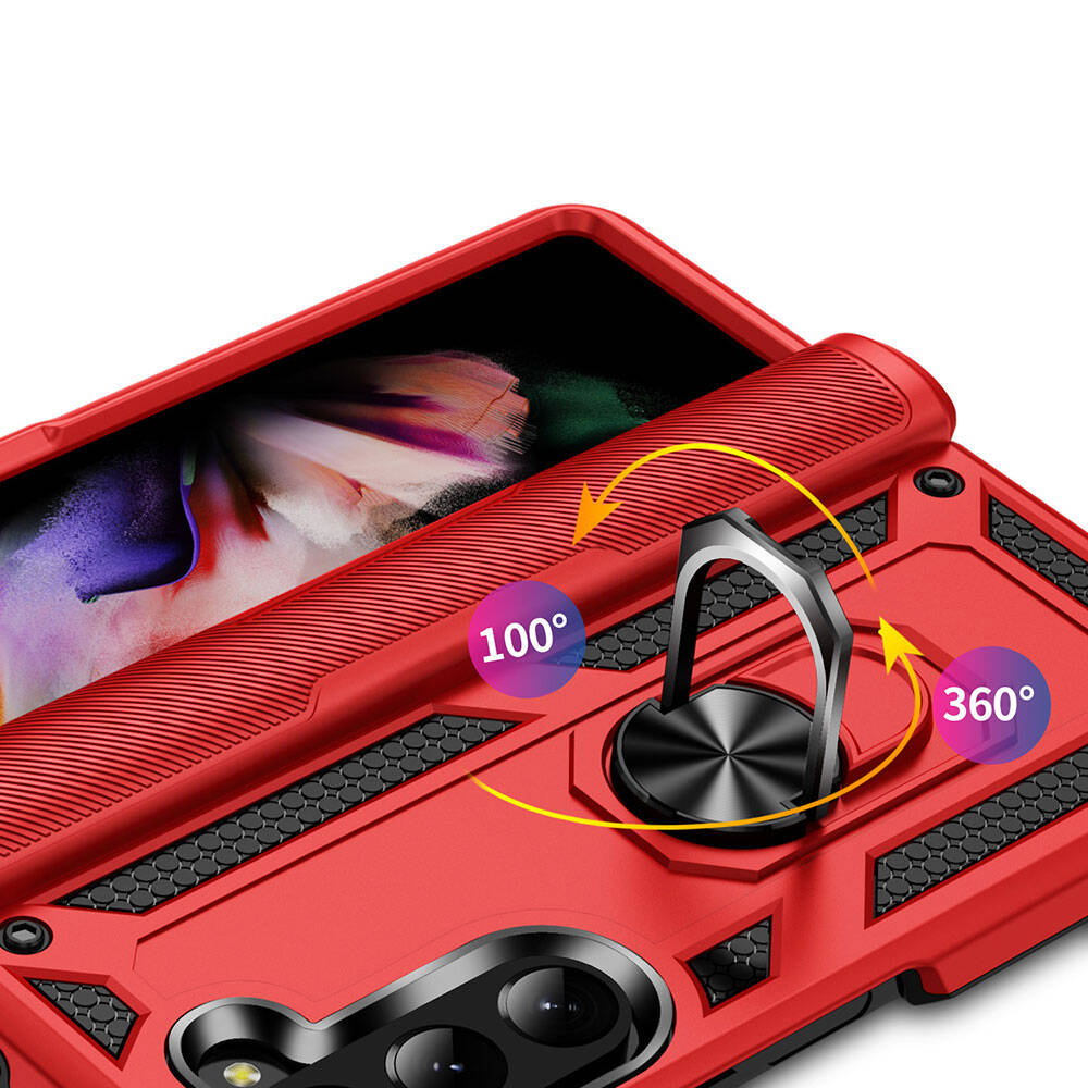 Galaxy Z Fold 5 Kılıf Zore Vega Kapak Kırmızı