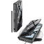 Galaxy Z Fold 6 Kılıf Kamera Korumalı Kartlıklı Kalem Bölmeli Zore Kıpta Marble Drago Kılıf Siyah