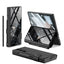 Galaxy Z Fold 6 Kılıf Kamera Korumalı Kartlıklı Kalem Bölmeli Zore Kıpta Marble Drago Kılıf Siyah