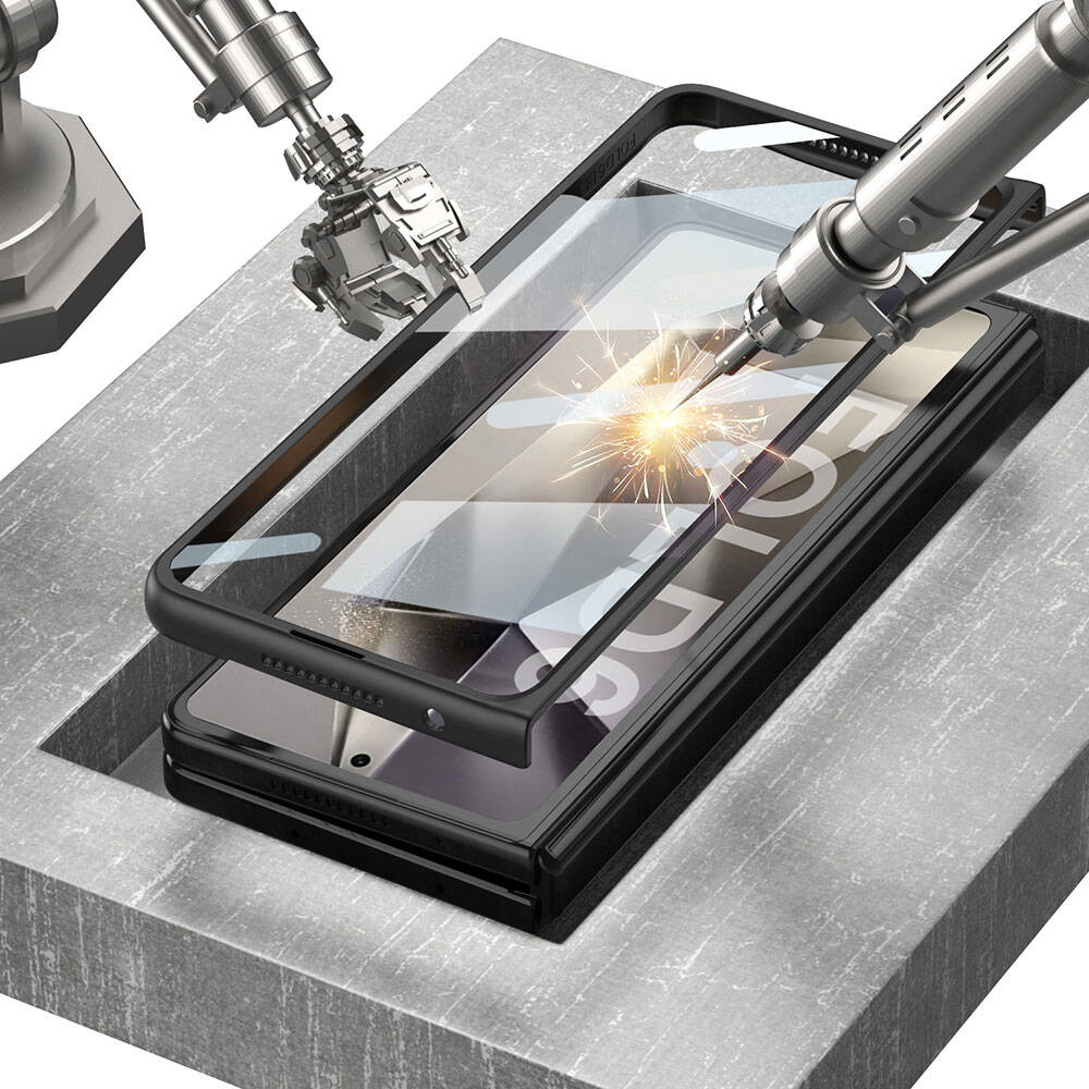Galaxy Z Fold 6 Kılıf Ultra İnce Kamera Korumalı Sert Rubber Zore Procase Kapak Siyah