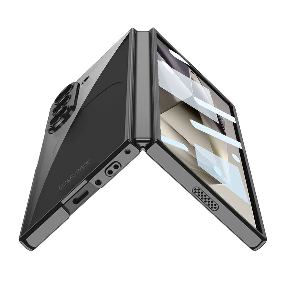 Galaxy Z Fold 6 Kılıf Zore Full Camlı Kıpta Kapak Mavi