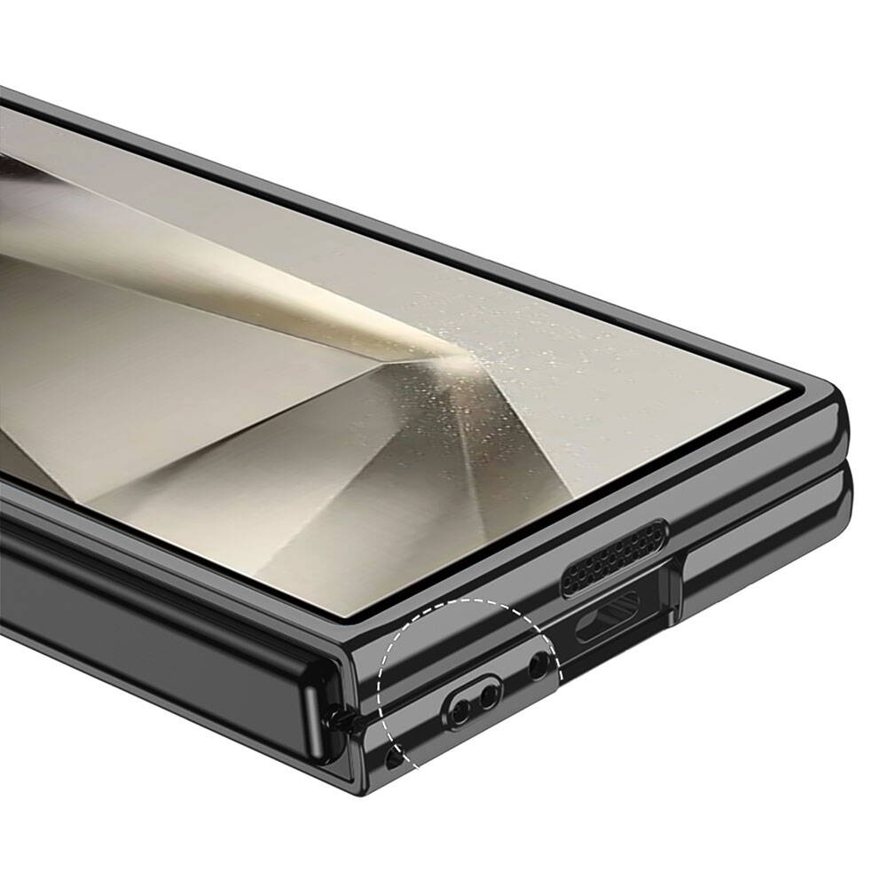 Galaxy Z Fold 6 Kılıf Zore Full Camlı Kıpta Kapak Mavi