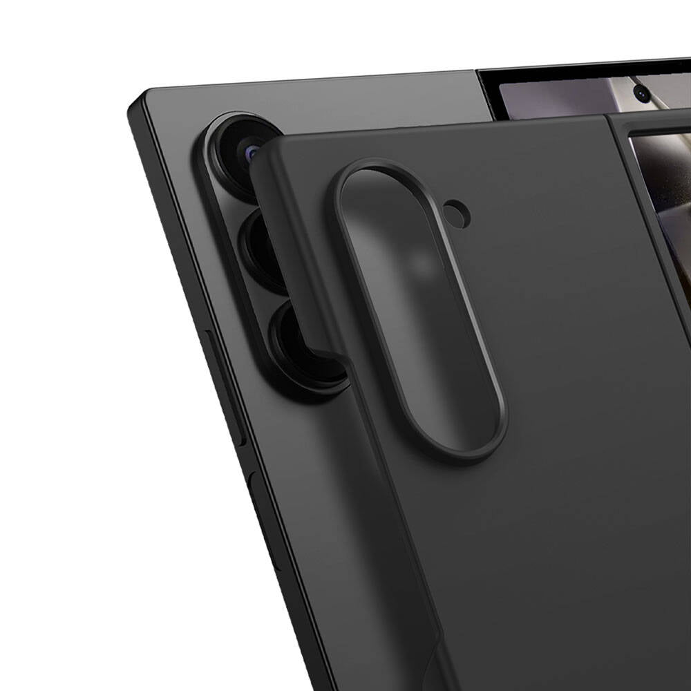 Galaxy Z Fold 6 Kılıf Zore Sert Kıpta Kapak Siyah