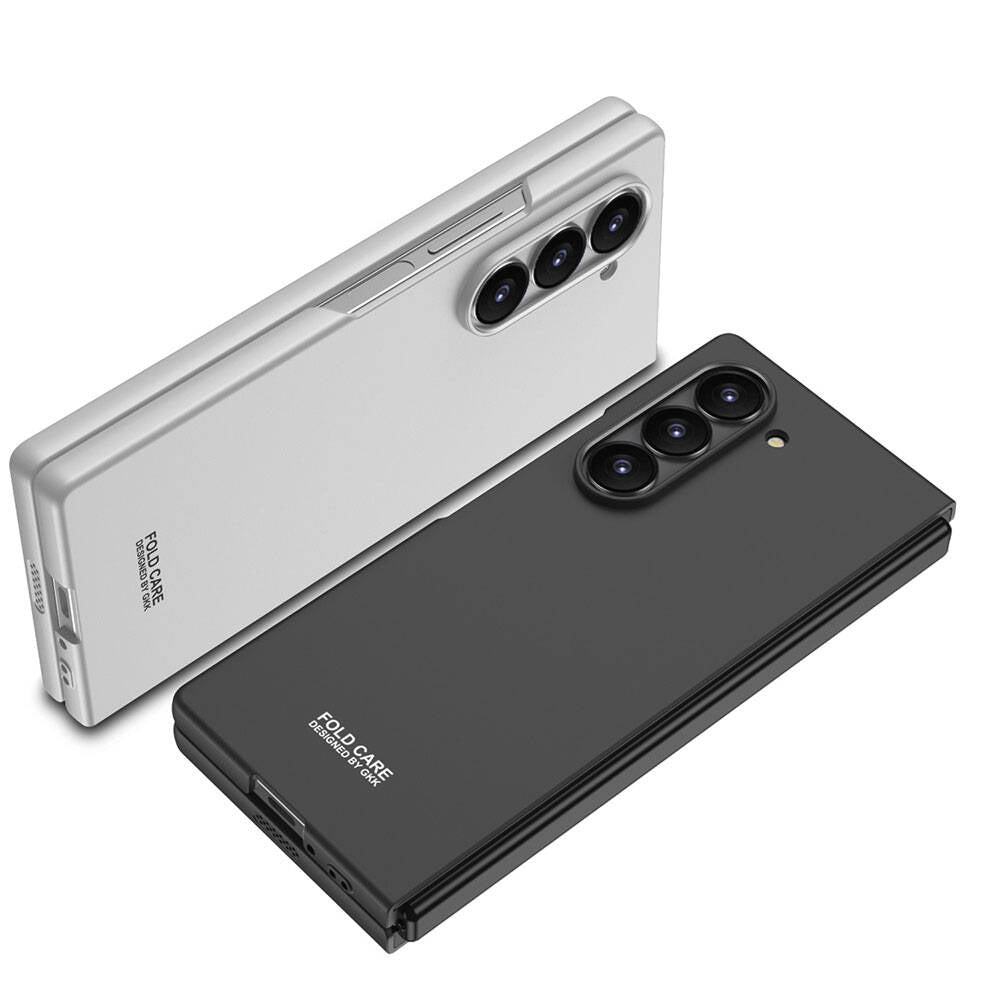 Galaxy Z Fold 6 Kılıf Zore Sert Kıpta Kapak Titanyum-Gri