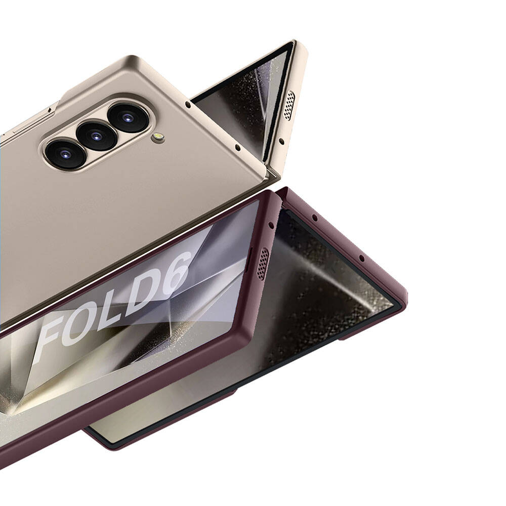 Galaxy Z Fold 6 Kılıf Zore Sert Kıpta Kapak Gri