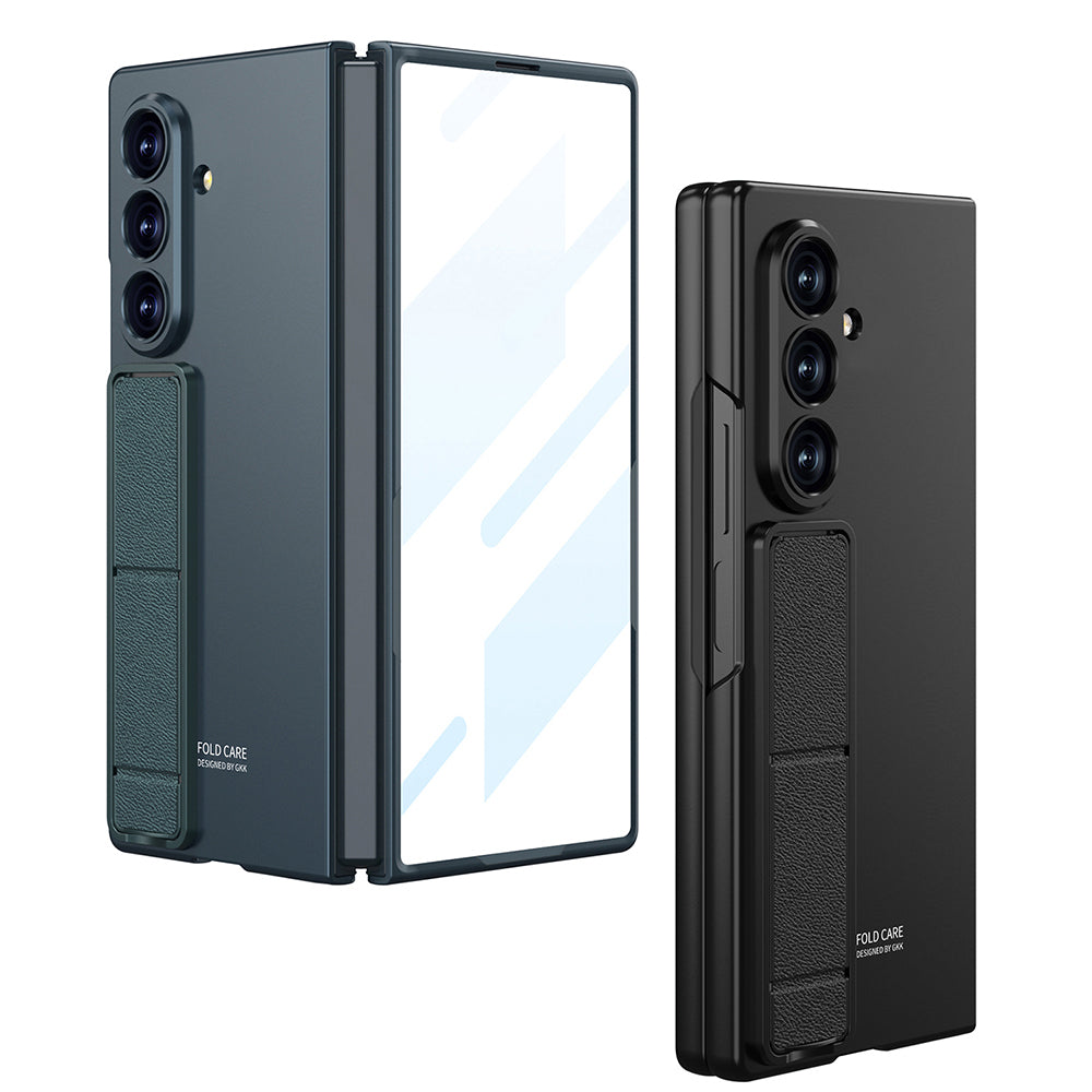 Galaxy Z Fold 7 Kılıf Standlı Zore Kıpta Qstand Kapak Siyah