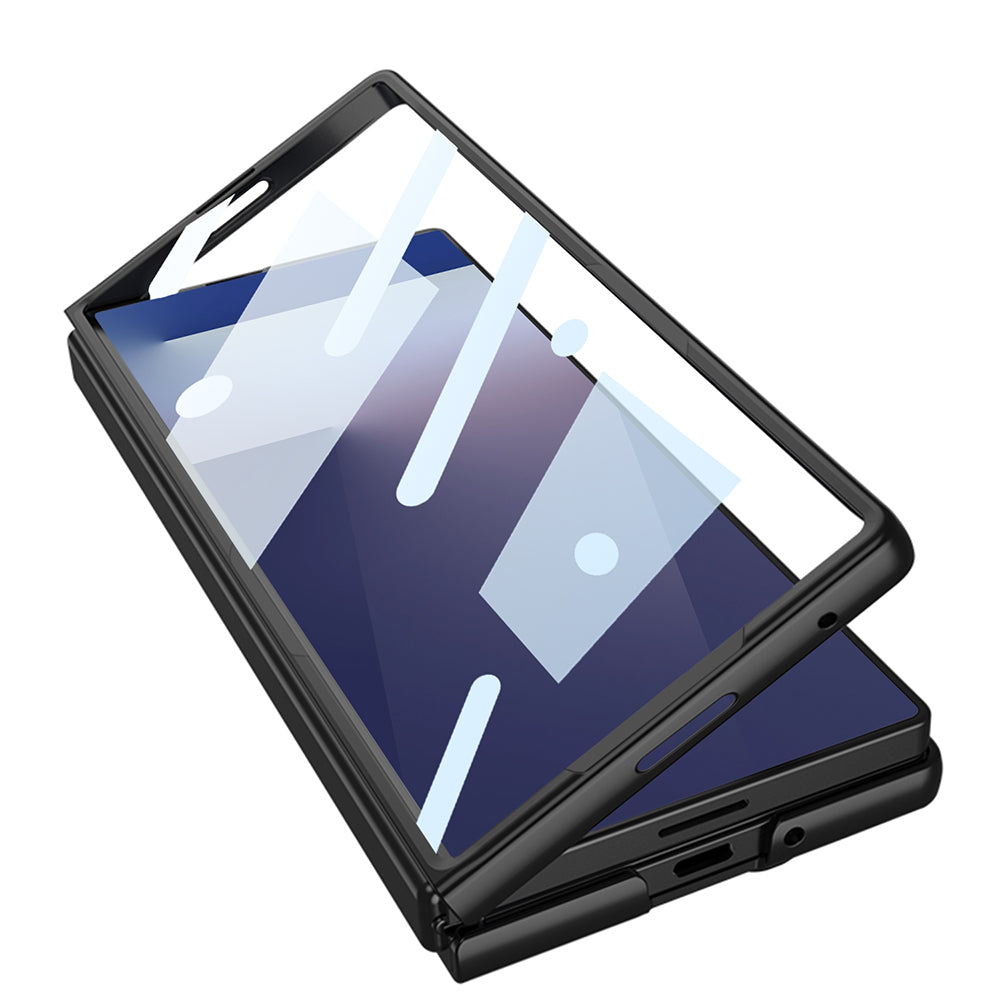 Galaxy Z Fold 7 Kılıf Standlı Zore Kıpta Qstand Kapak Siyah