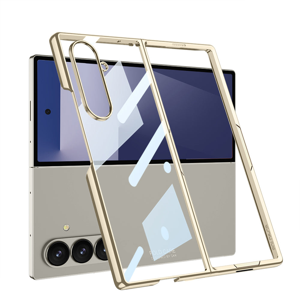 Galaxy Z Fold 7 Kılıf Zore Full Camlı Kıpta Kapak Titanyum