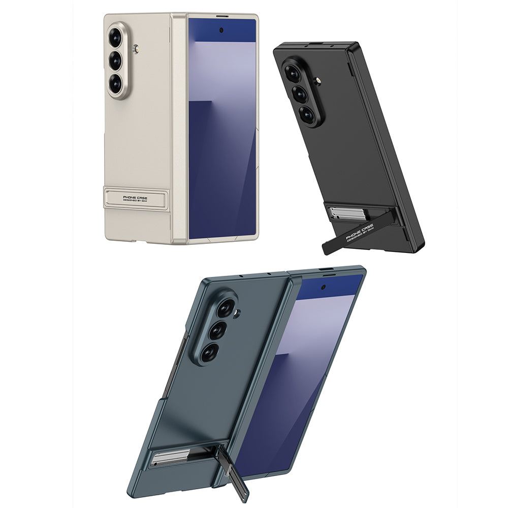 Galaxy Z Fold 7 Kılıf Zore Kıpta Standlı Kapak Gümüş