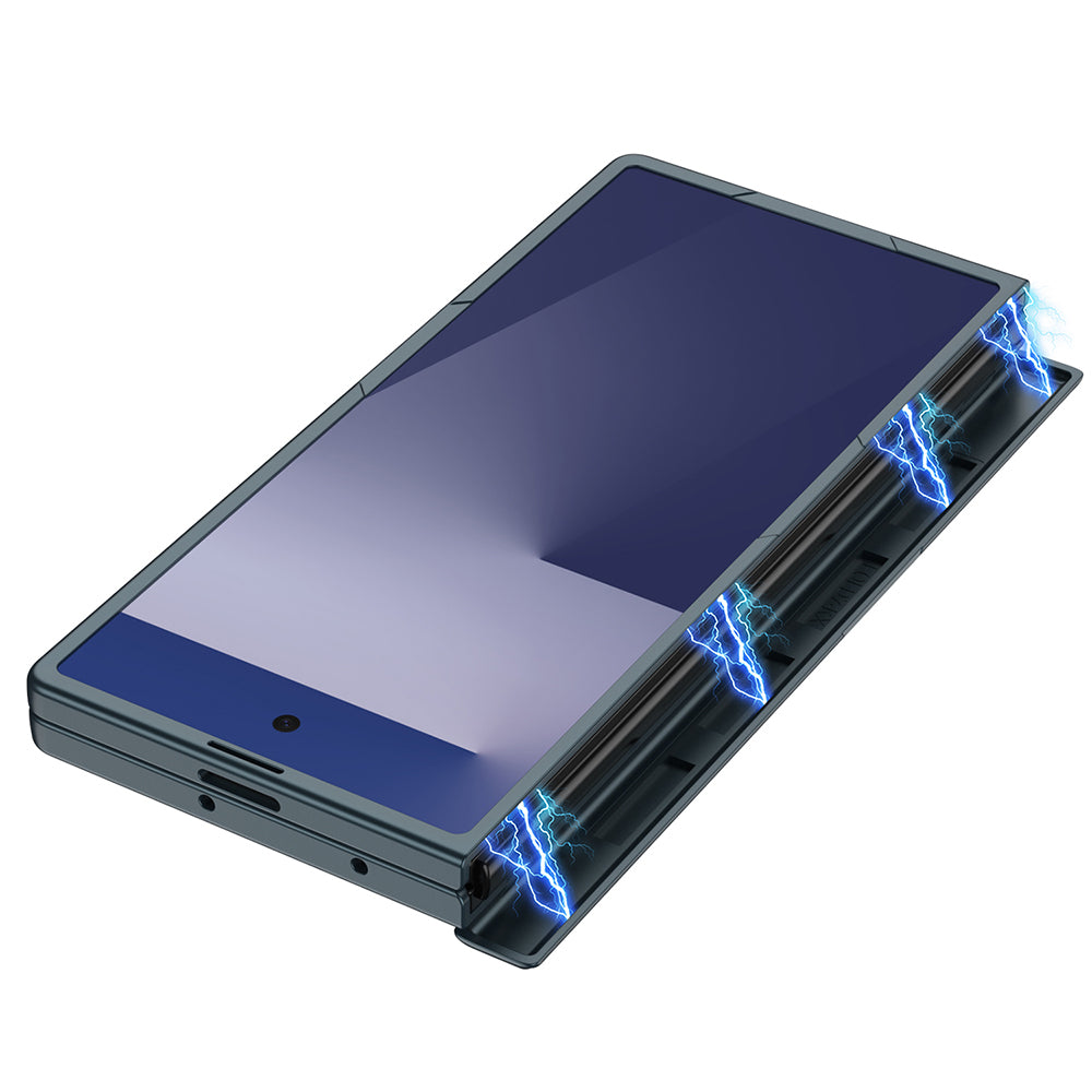Galaxy Z Fold 7 Kılıf Zore Kıpta Standlı Kapak Siyah