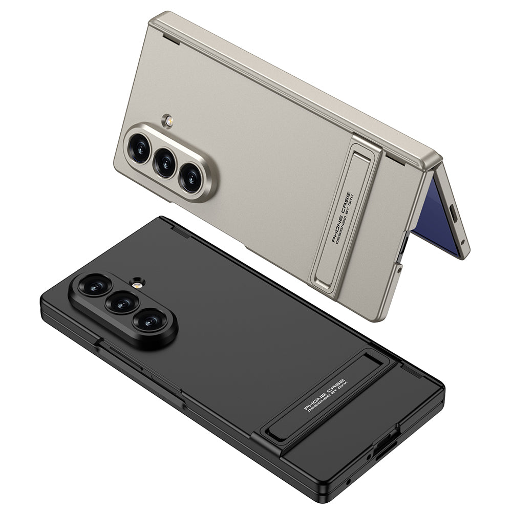 Galaxy Z Fold 7 Kılıf Zore Kıpta Standlı Kapak Siyah