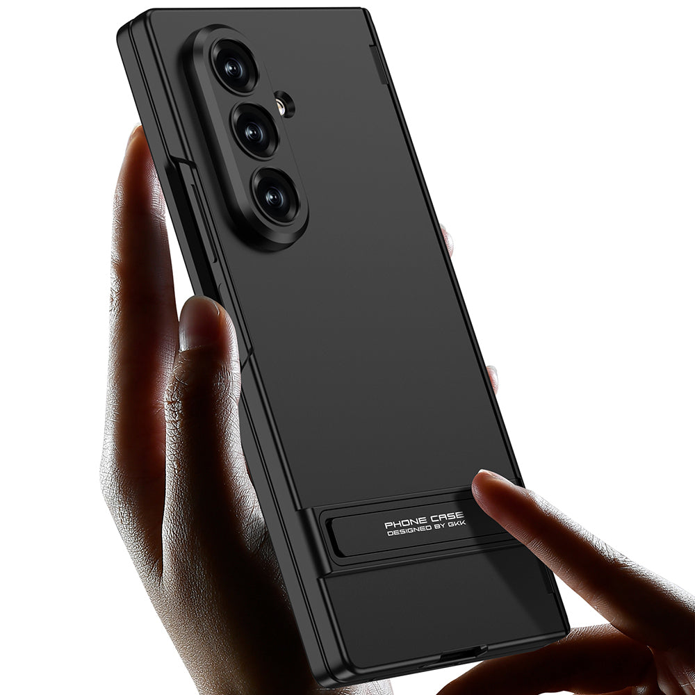 Galaxy Z Fold 7 Kılıf Zore Kıpta Standlı Kapak Siyah