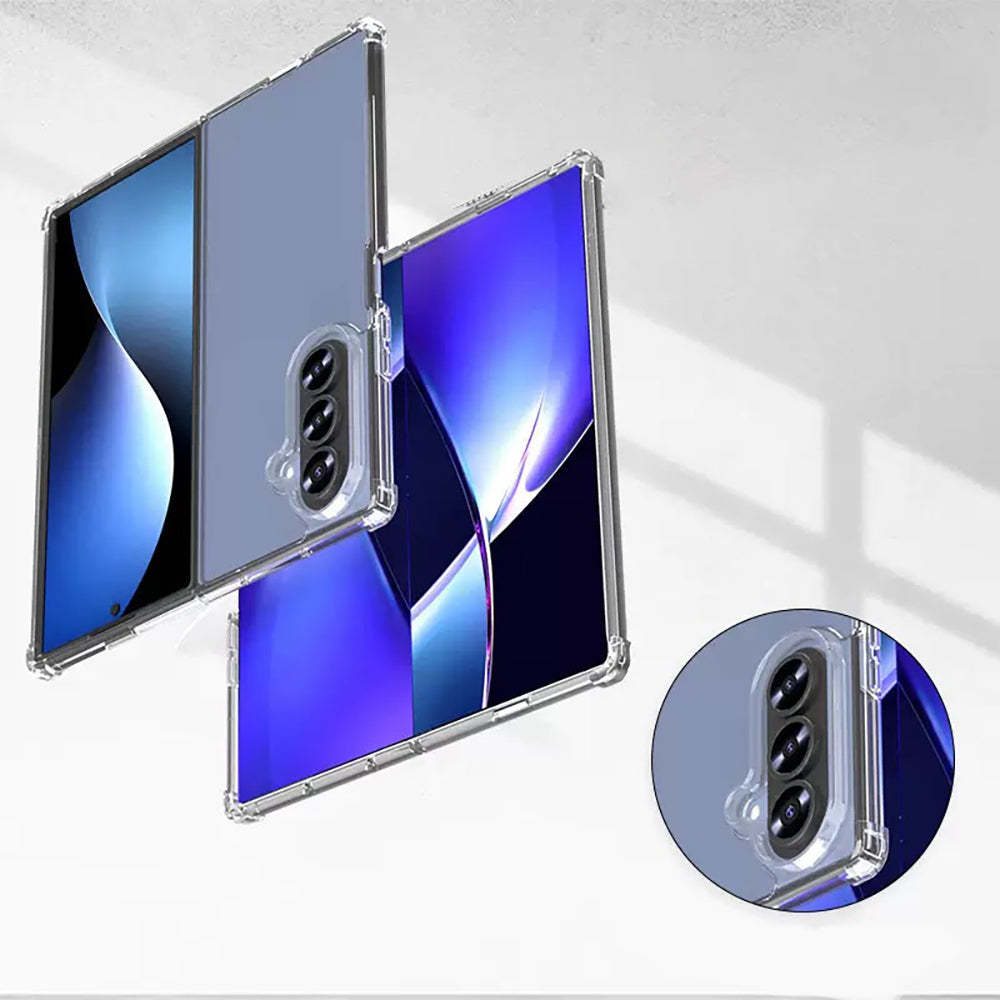 Galaxy Z Fold 7 Kılıf Zore Nitro Anti Shock Silikon Şeffaf