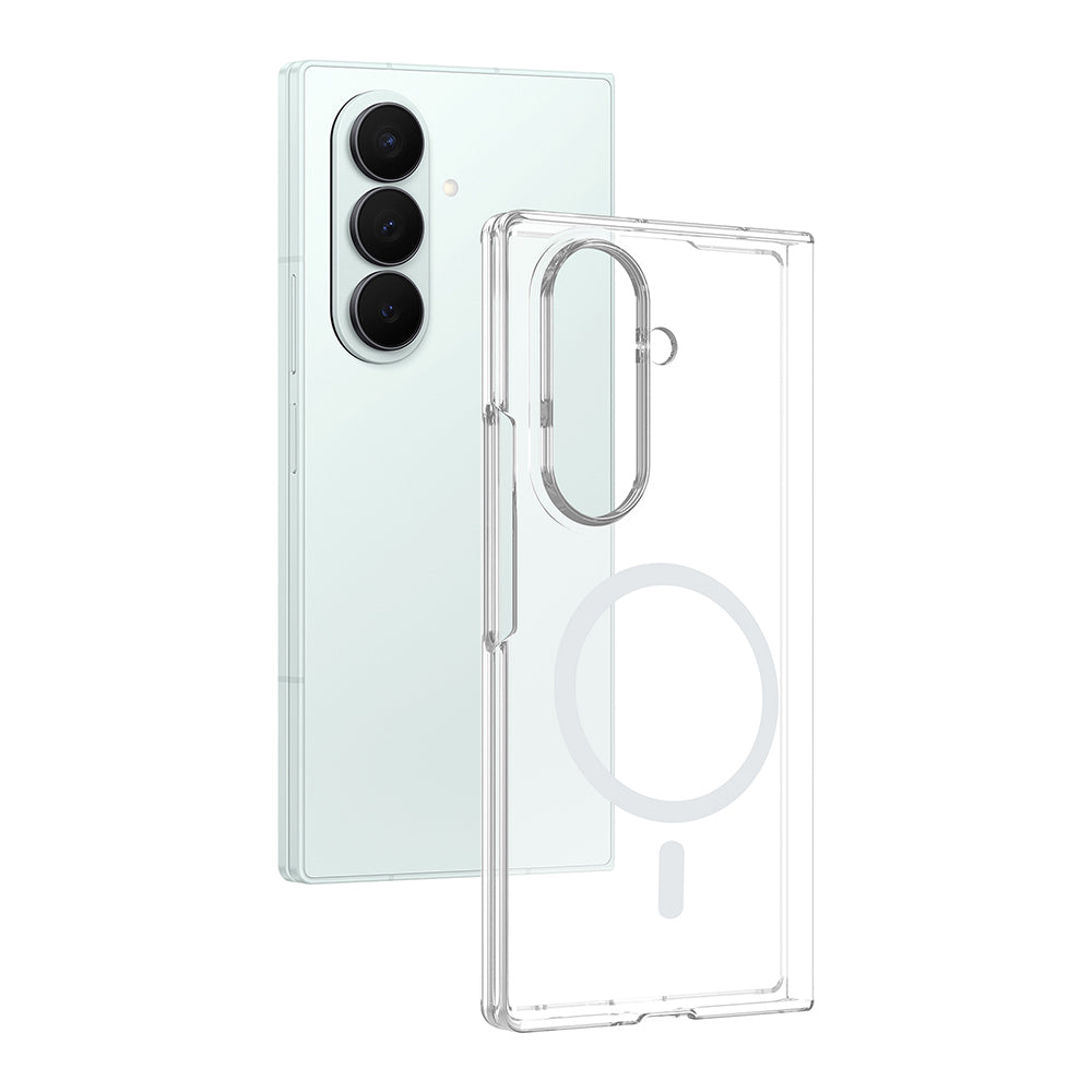 Galaxy Z Fold 8 Ultra Kamera Korumalı M-Safe Şarj Özellikli Şeffaf Zore London Sert PC Kapak