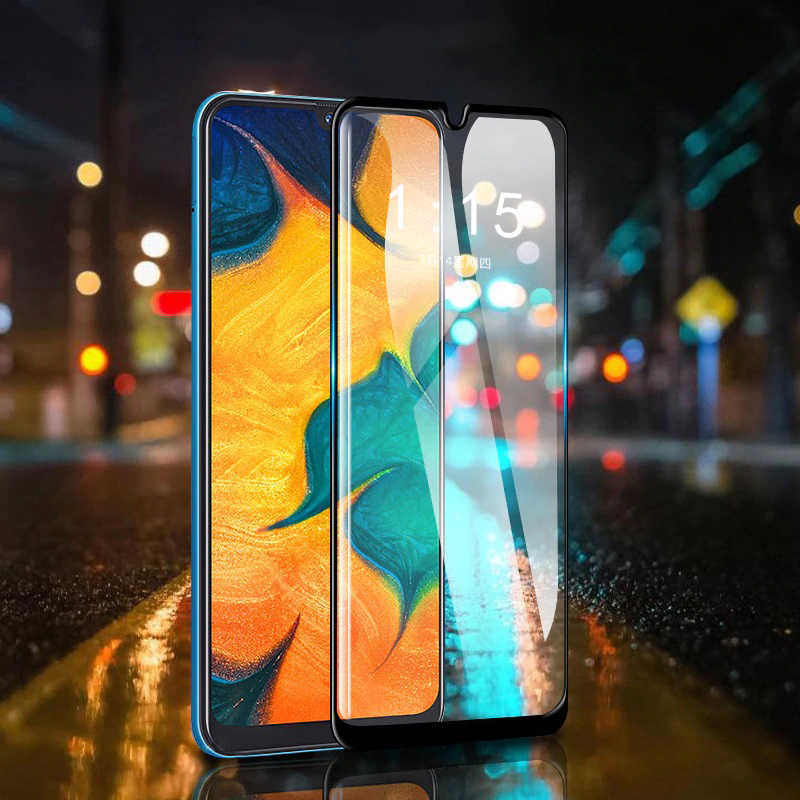 Galaxy M30S Zore Kenarları Kırılmaya Dayanıklı Cam Ekran Koruyucu Siyah