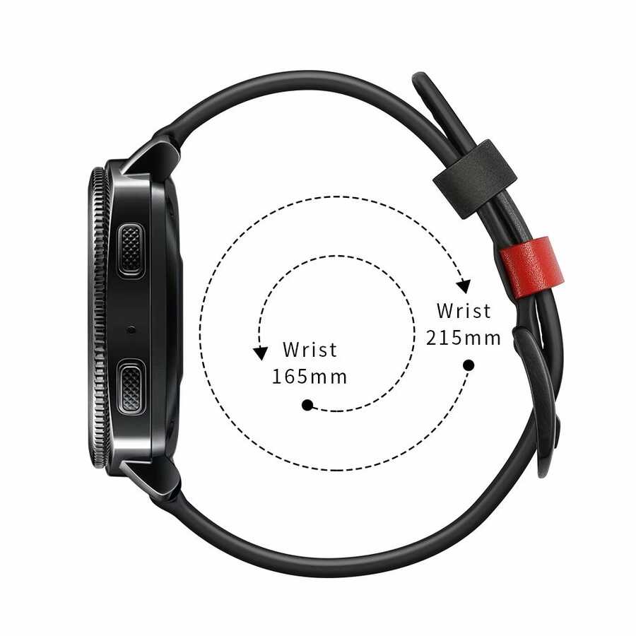 Gear S2 (20mm) KRD-19 Deri Kordon Kahverengi