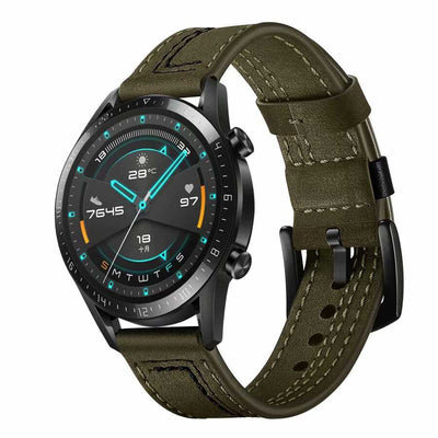 Gear S2 (20mm) KRD-19 Deri Kordon Yeşil