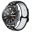 Gear S3 (22mm) KRD-02 Silikon Kordon Siyah-Beyaz
