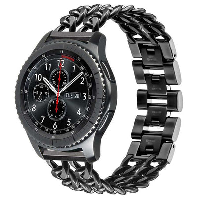 Gear S3 (22mm) KRD-17 Metal Kordon Siyah