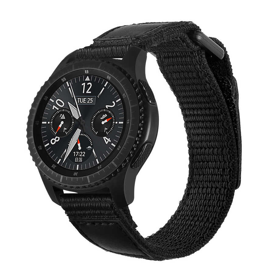 Gear S3 (22mm) Magic Nylon Kordon Siyah