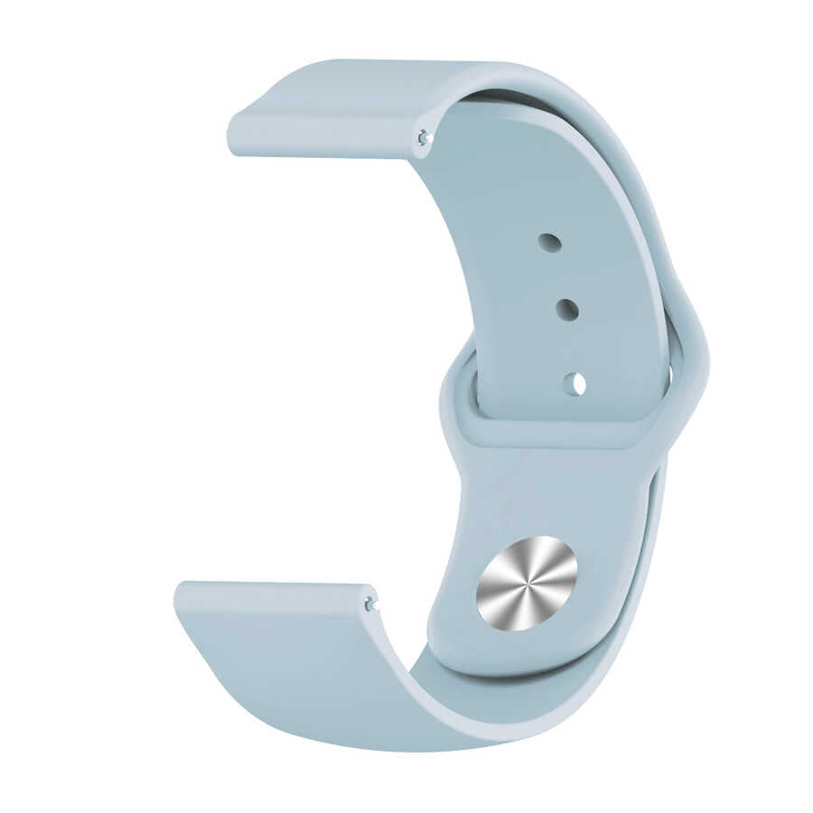 Gear S3 KRD-11 22mm Silikon Kordon Mavi Açık