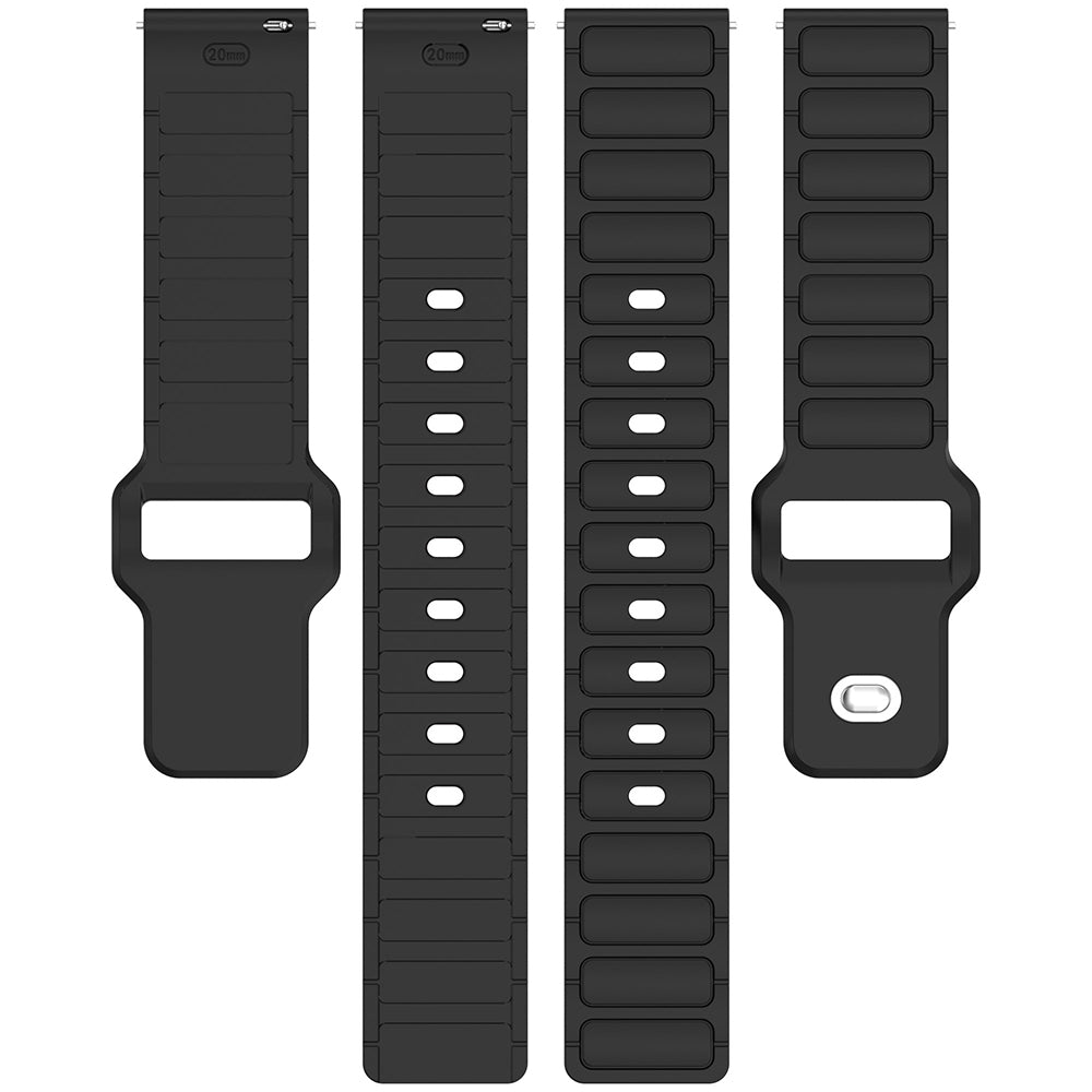 Gear S3 Zore KRD-132 22mm Silikon Kordon Strap Kayış Siyah