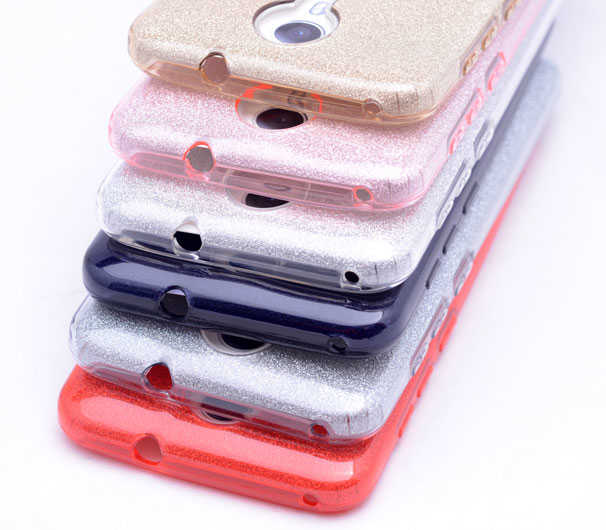 General Mobile 4G Android One Kılıf Zore Shining Silikon Gold