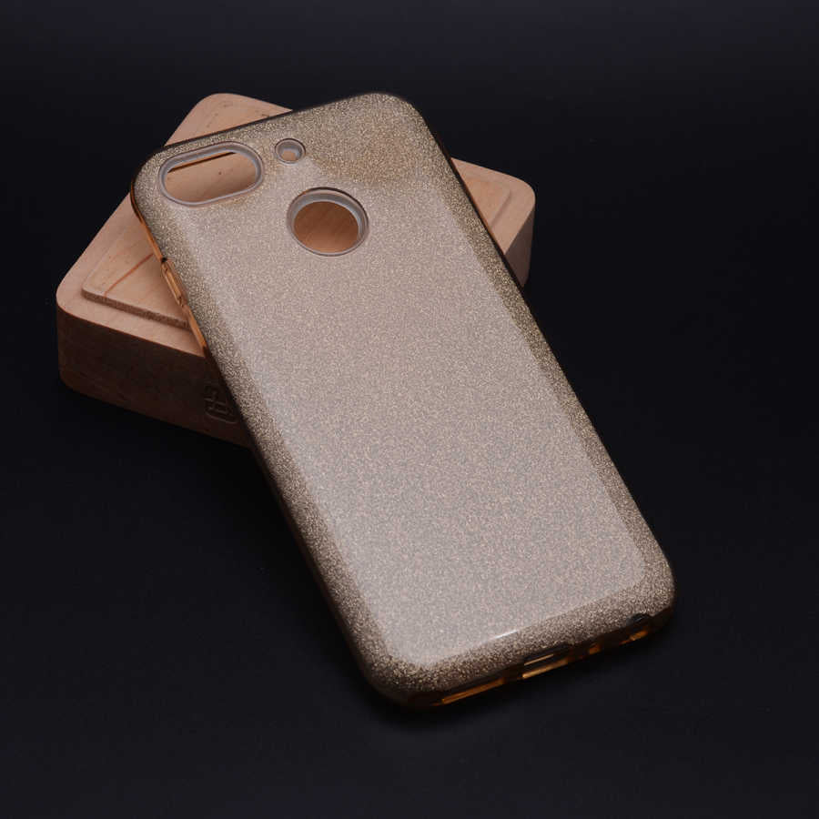 General Mobile 8 Go Kılıf Zore Shining Silikon Gold
