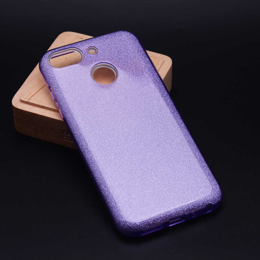 General Mobile 8 Go Kılıf Zore Shining Silikon Mor