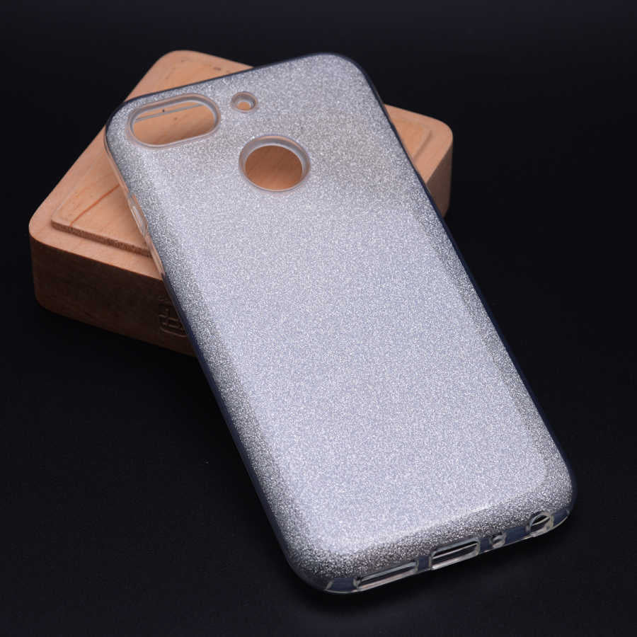 General Mobile 8 Go Kılıf Zore Shining Silikon Gümüş