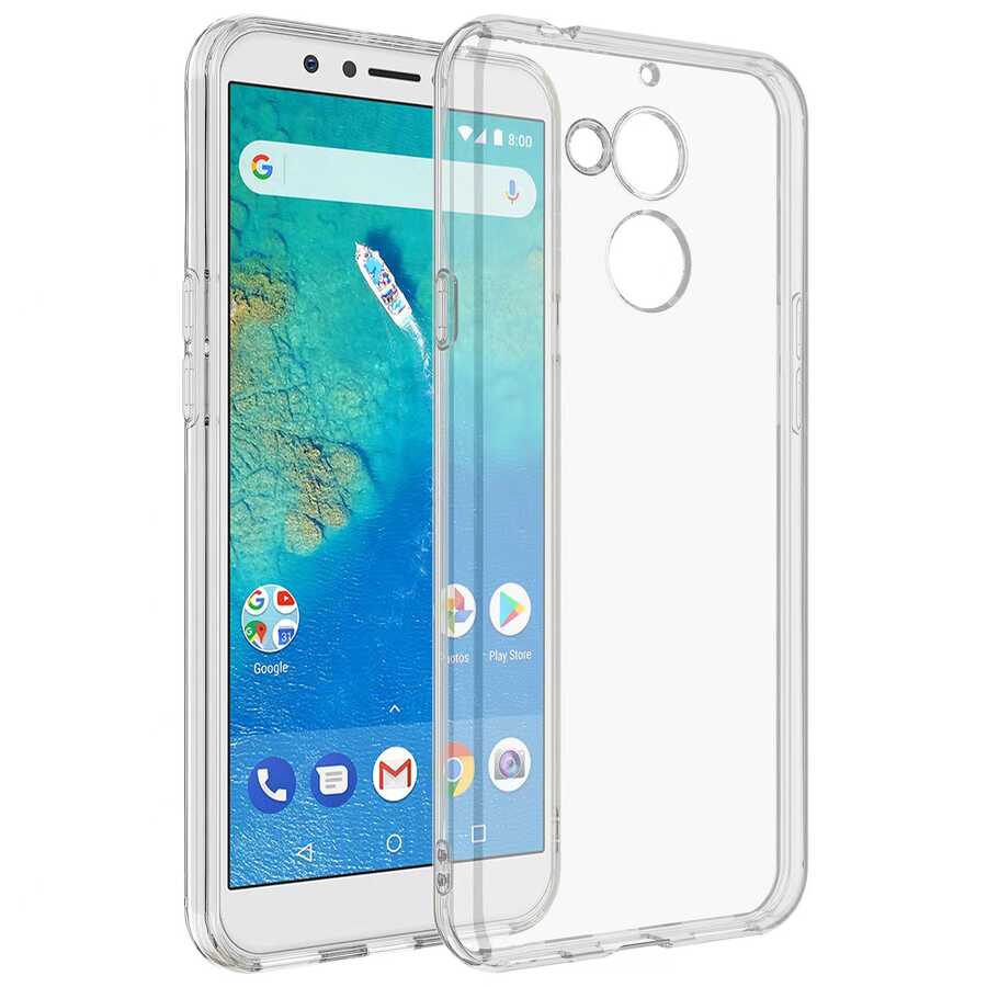 General Mobile 8 Kılıf Zore Kamera Korumalı Süper Silikon Kapak Renksiz