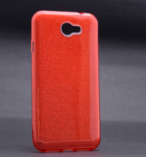 General Mobile 6 Kılıf Zore Shining Silikon Kırmızı