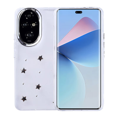 Honor 200 Kılıf Airbag Tasarımlı Simli Şeffaf Zore Kutup Kapak Yıldız