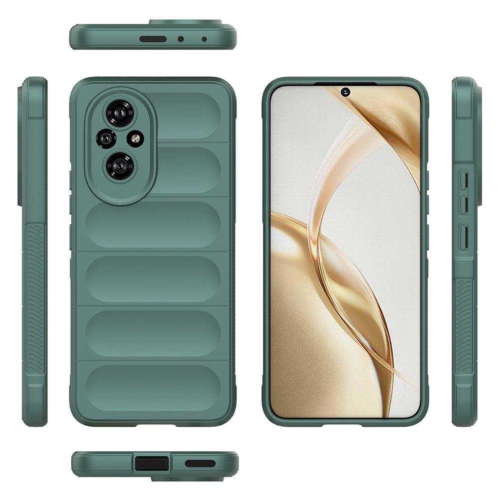 Honor 200 Kılıf Esnek TPU Oyuklu Arka Yüzey Tasarımlı Zore Etnik Silikon Kapak Lacivert