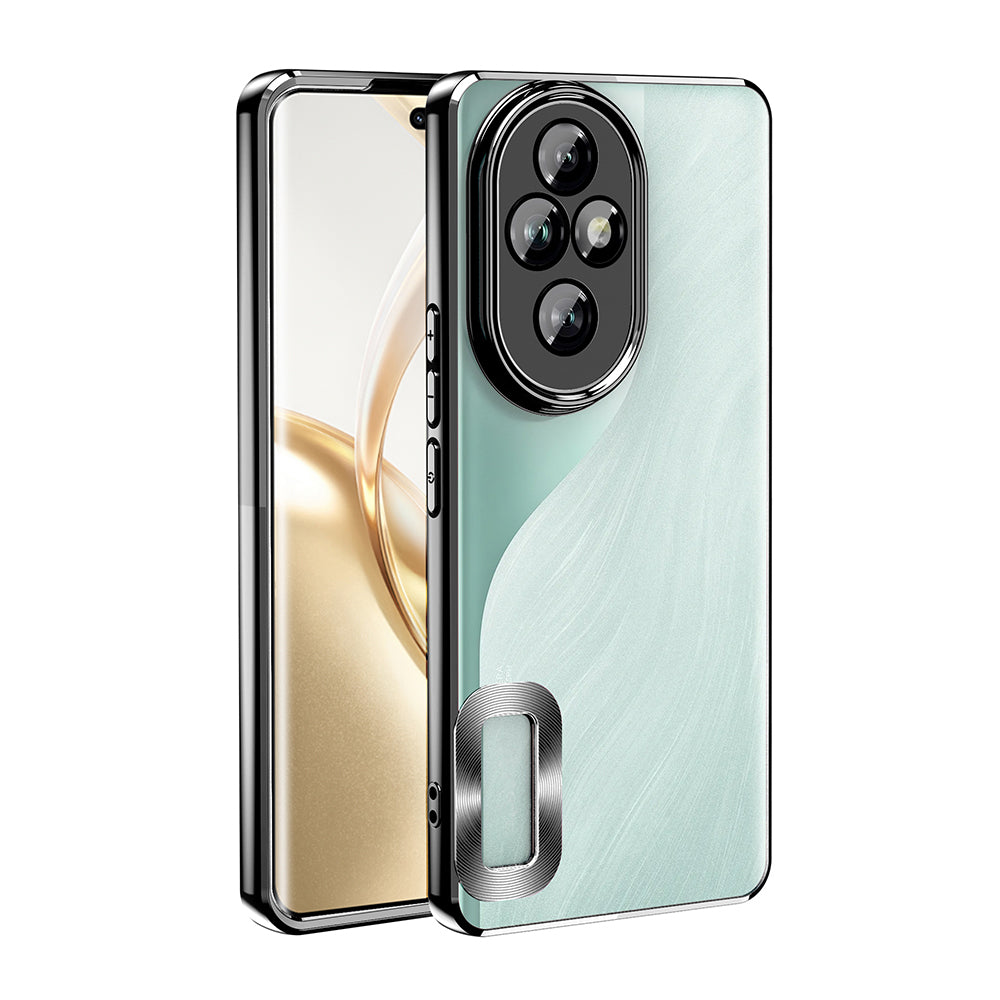 Honor 200 Kılıf Kamera Korumalı Logo Gösteren Zore Omega Kapak Siyah